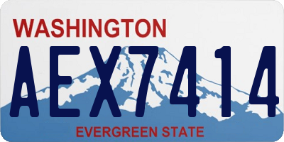 WA license plate AEX7414