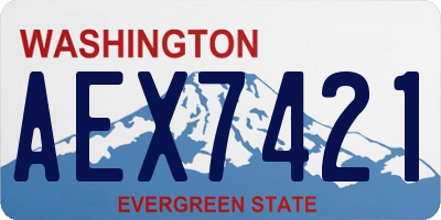 WA license plate AEX7421