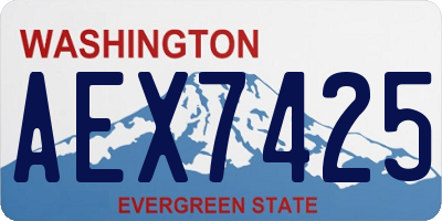 WA license plate AEX7425