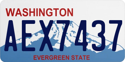 WA license plate AEX7437