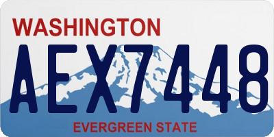 WA license plate AEX7448