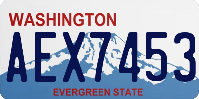 WA license plate AEX7453
