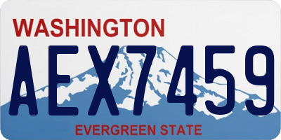 WA license plate AEX7459