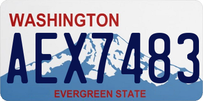 WA license plate AEX7483
