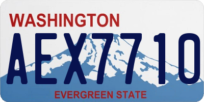 WA license plate AEX7710