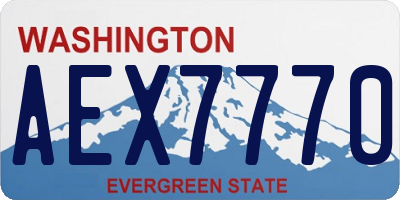 WA license plate AEX7770