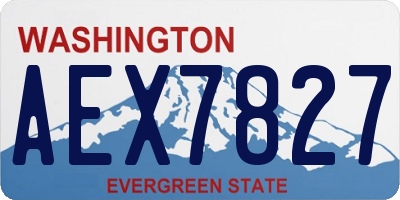 WA license plate AEX7827