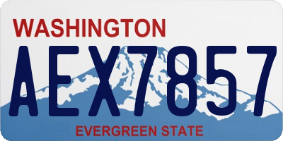 WA license plate AEX7857