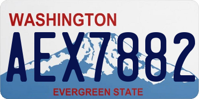 WA license plate AEX7882