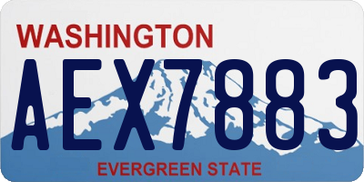 WA license plate AEX7883