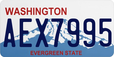 WA license plate AEX7995