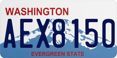 WA license plate AEX8150