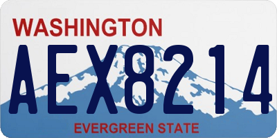 WA license plate AEX8214