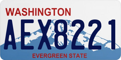 WA license plate AEX8221