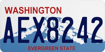 WA license plate AEX8242