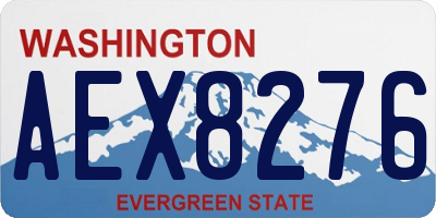 WA license plate AEX8276