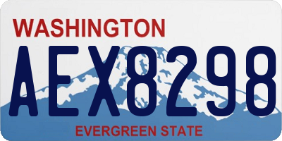WA license plate AEX8298