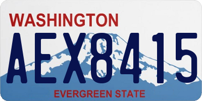 WA license plate AEX8415