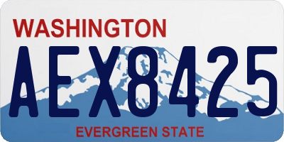 WA license plate AEX8425