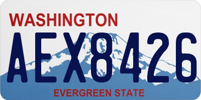 WA license plate AEX8426