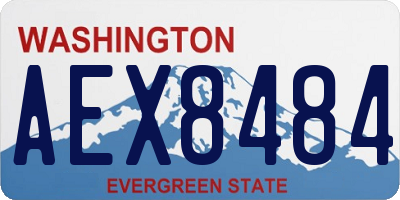 WA license plate AEX8484