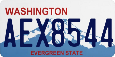 WA license plate AEX8544