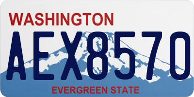 WA license plate AEX8570