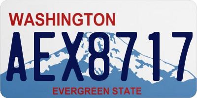 WA license plate AEX8717