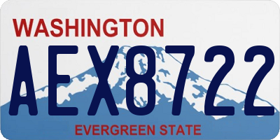 WA license plate AEX8722