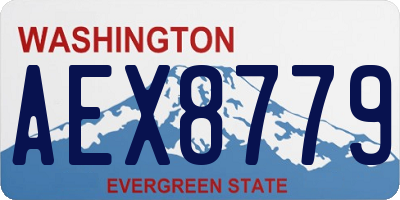 WA license plate AEX8779