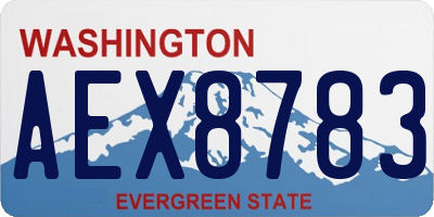 WA license plate AEX8783