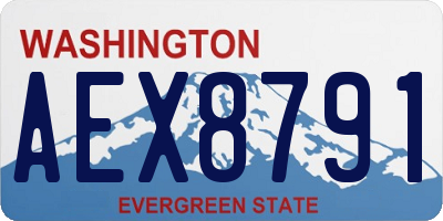 WA license plate AEX8791