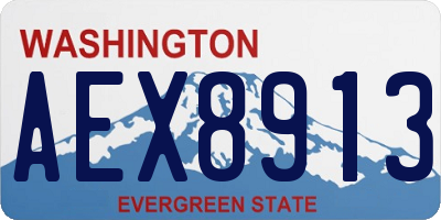 WA license plate AEX8913