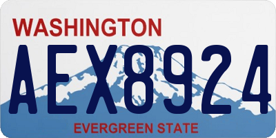 WA license plate AEX8924
