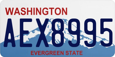 WA license plate AEX8995