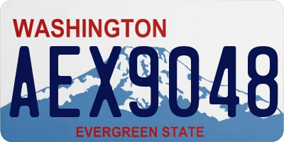 WA license plate AEX9048