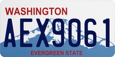 WA license plate AEX9061