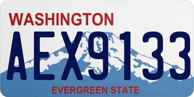 WA license plate AEX9133