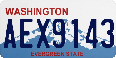 WA license plate AEX9143