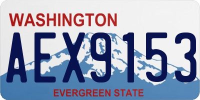 WA license plate AEX9153