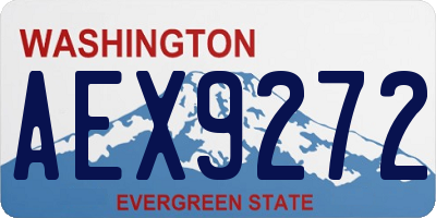 WA license plate AEX9272