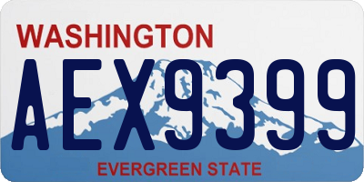 WA license plate AEX9399