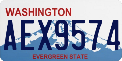 WA license plate AEX9574