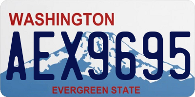 WA license plate AEX9695
