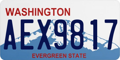 WA license plate AEX9817