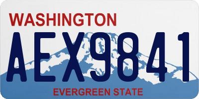 WA license plate AEX9841