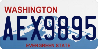 WA license plate AEX9895