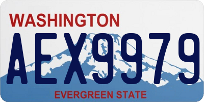 WA license plate AEX9979