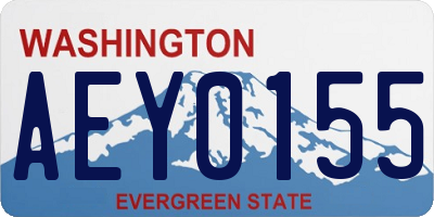WA license plate AEY0155
