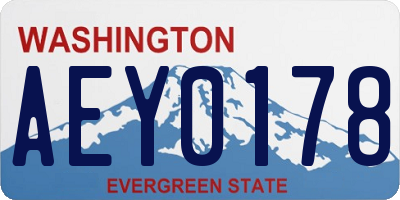 WA license plate AEY0178